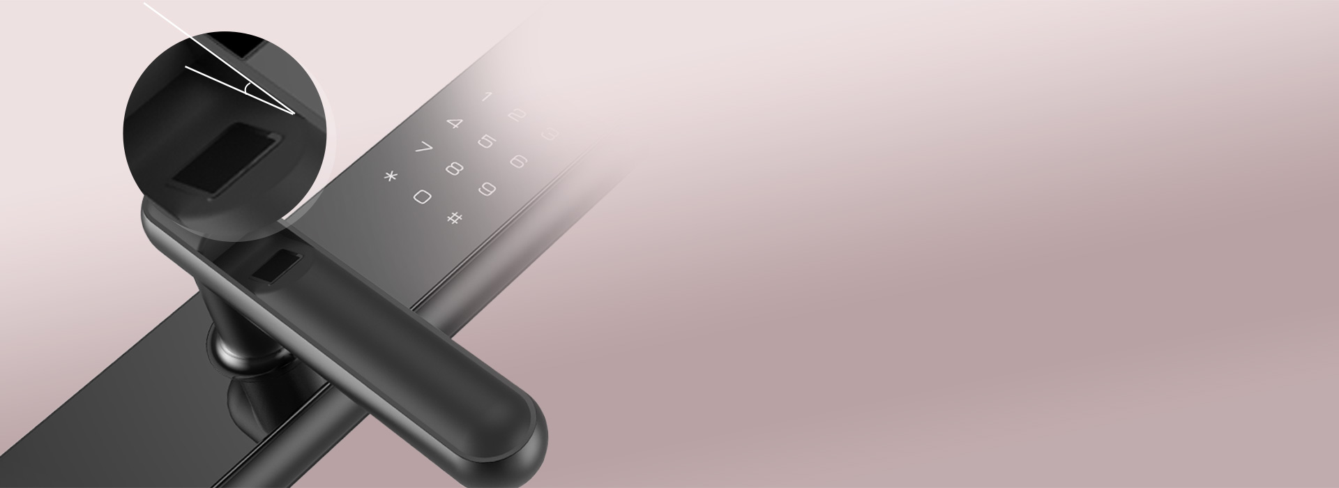 指紋識別，一握即開
 指紋識別模塊位于門...