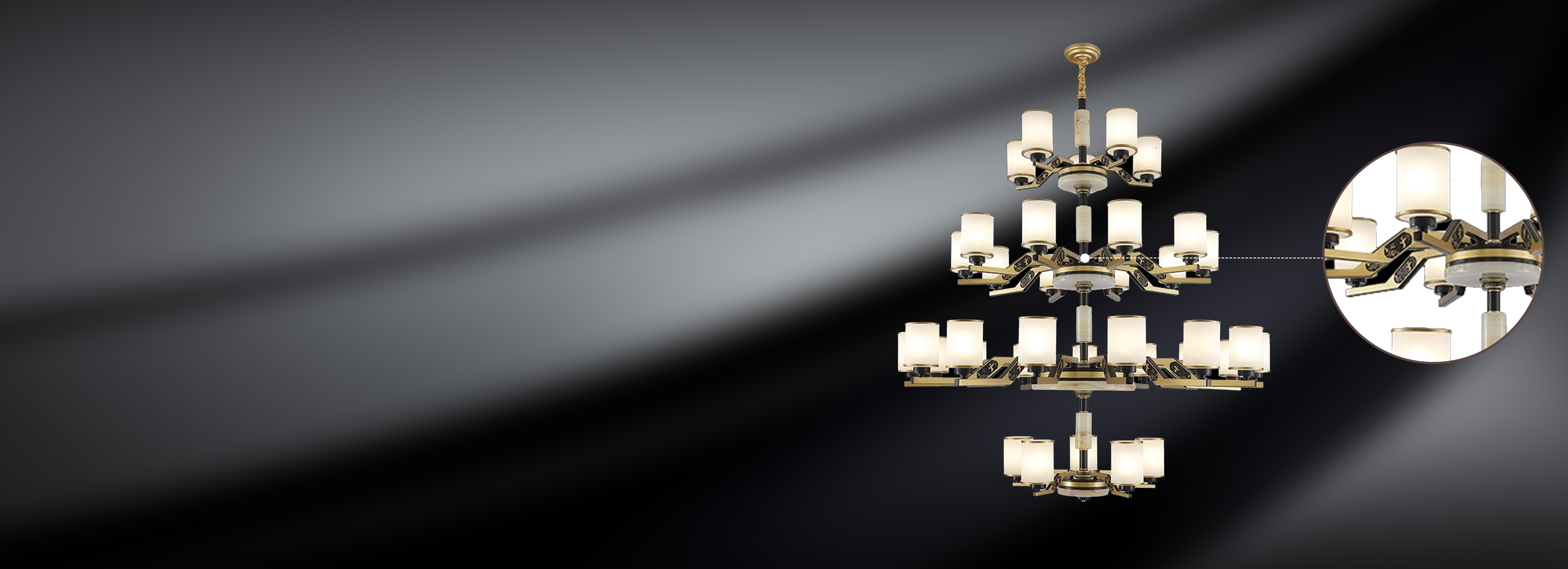 牢固的鋅合金燈臂
 
 旋壓中柱搭配鋅合...