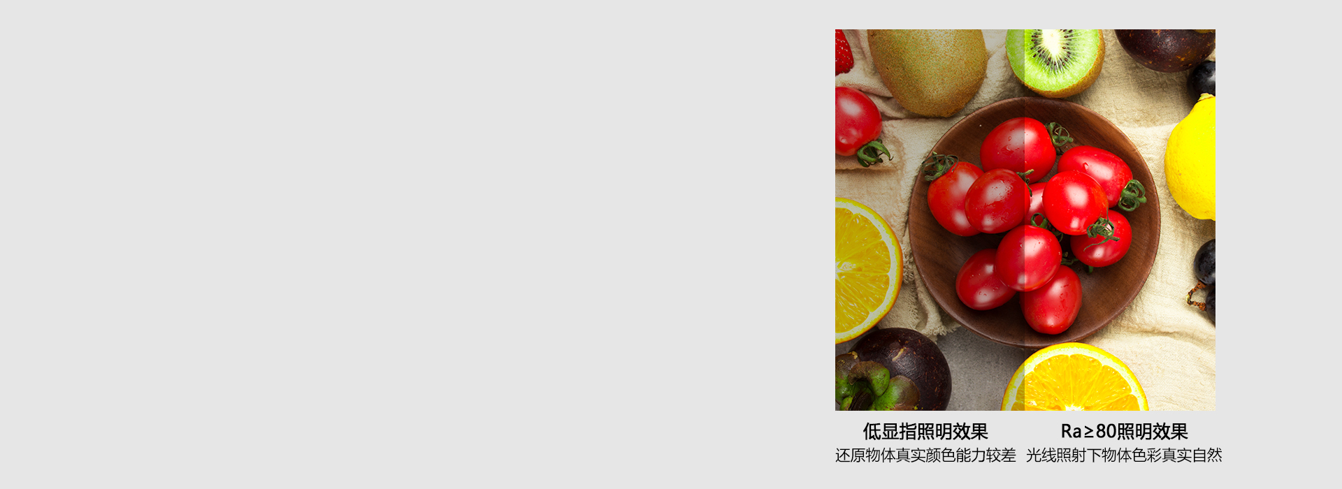 顯色真實，就像自然光
 顯色指數≥80，...