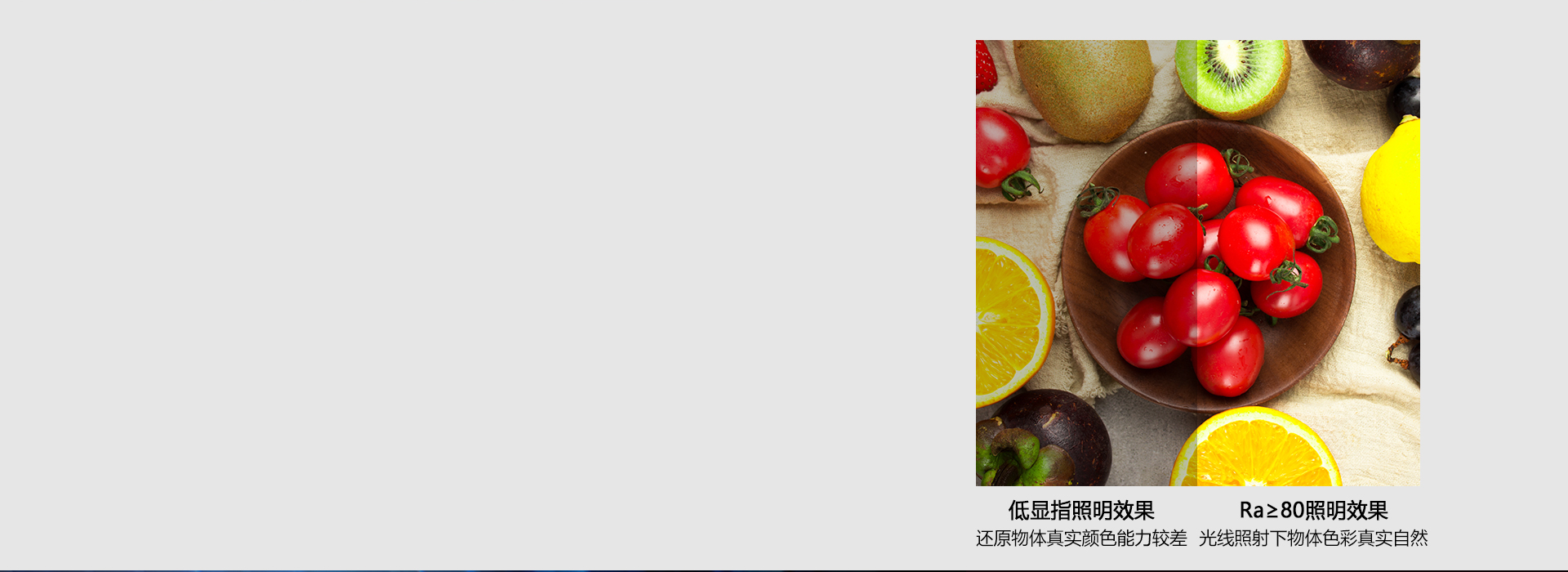 真實的顯色，唯美的視界 顯色指數(shù)Ra≥...