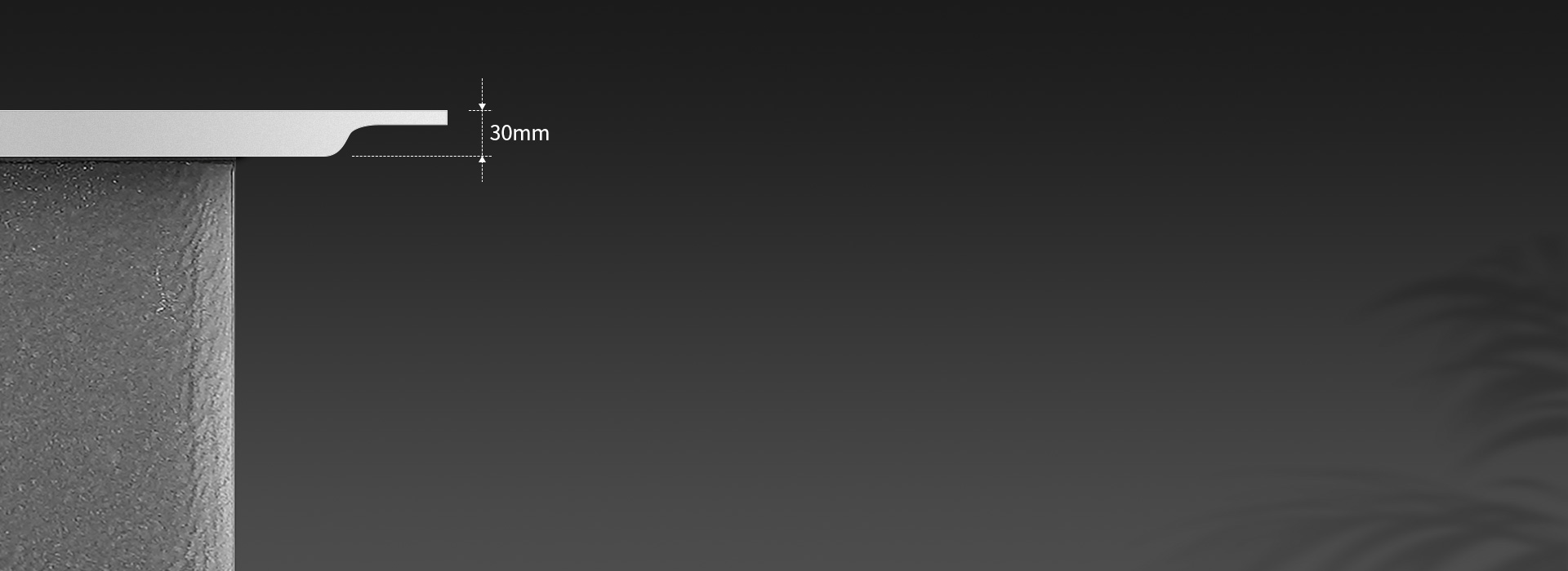約30mm纖薄燈體，
 簡(jiǎn)約美觀省空間。...