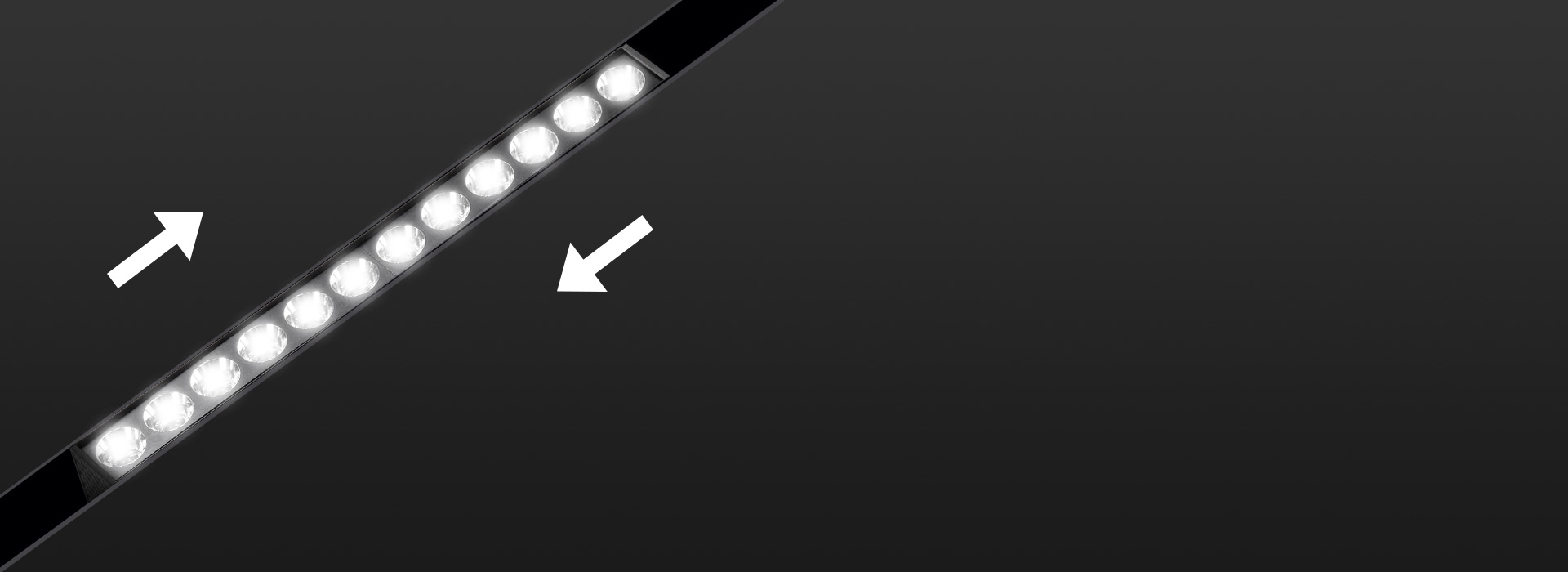 自由布光，發揮你的想象
 燈具在軌道靈活...