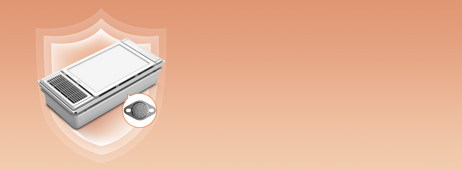 過熱保護，為安全加一道屏障
 內(nèi)置105...