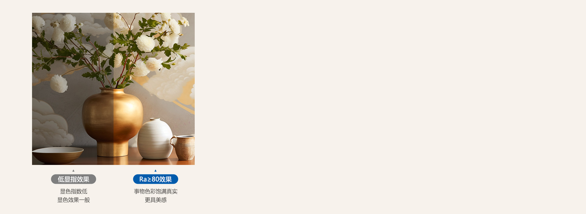 Ra≥80真實顯色，照出事物本真色彩
 ...