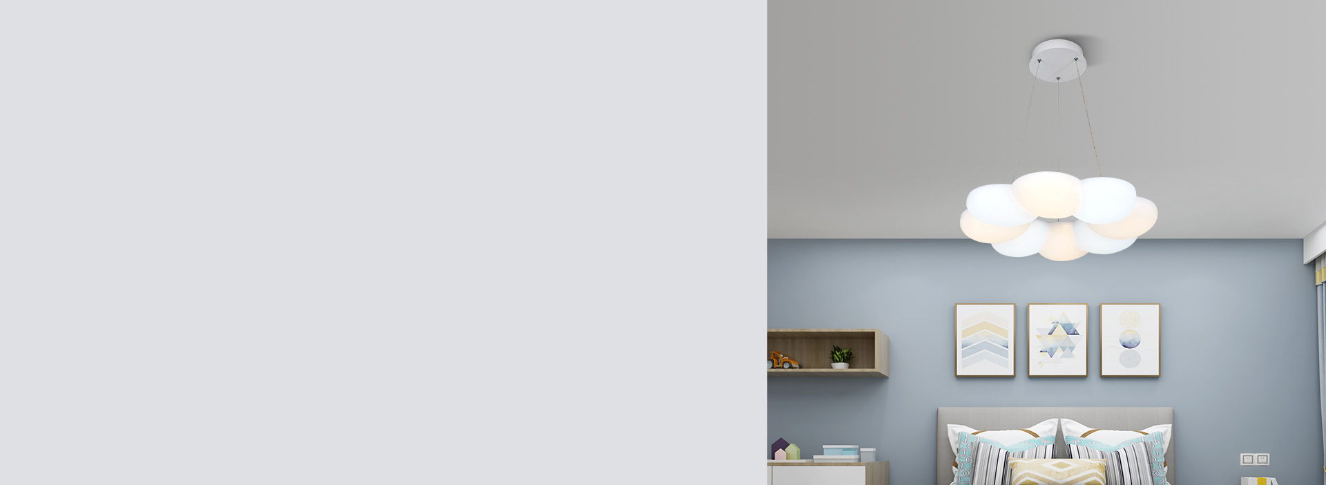 臥室：陪你快樂地入睡
 抬頭看見花朵般的...