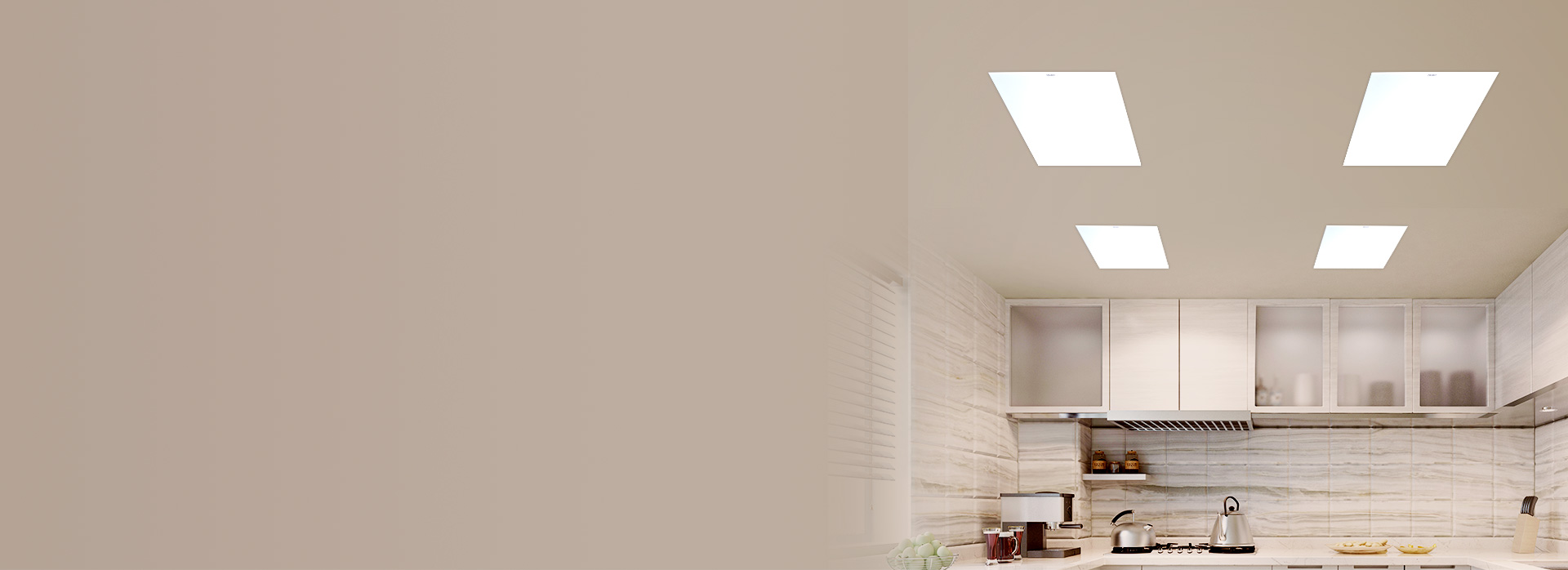 吊頂更整潔美觀 燈具發光面與吊頂齊平，...