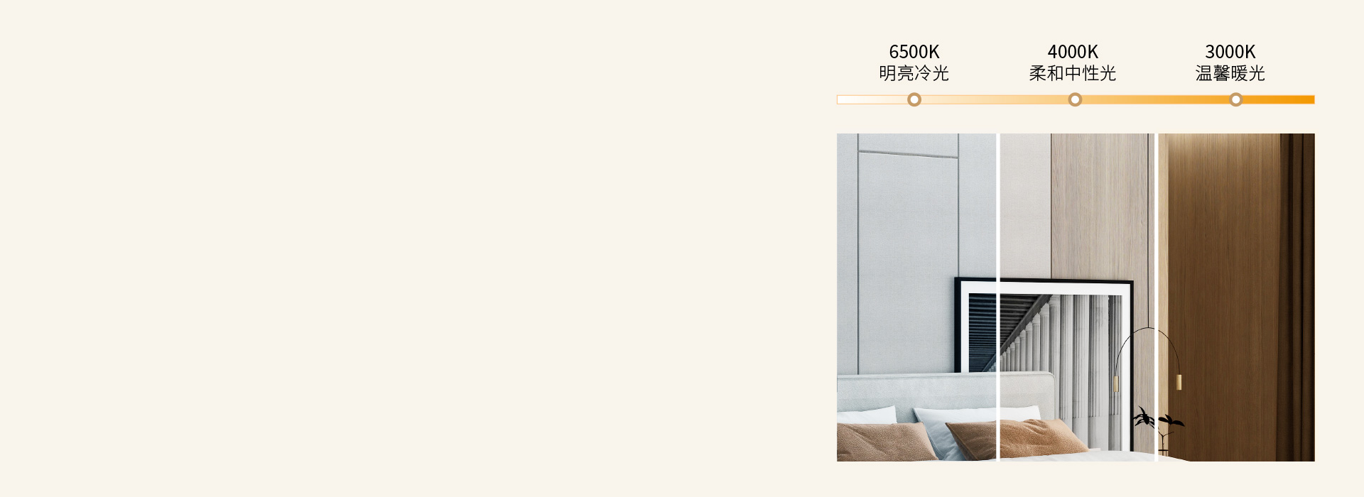 個(gè)性化照明氛圍
 三色變光，可根據(jù)需要隨...