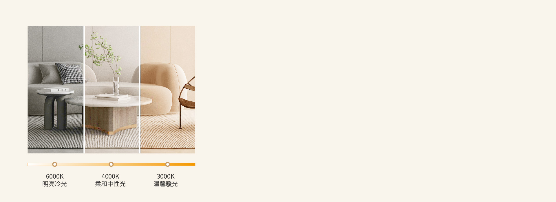 個性化照明氛圍
 三色變光，可根據(jù)需要隨...